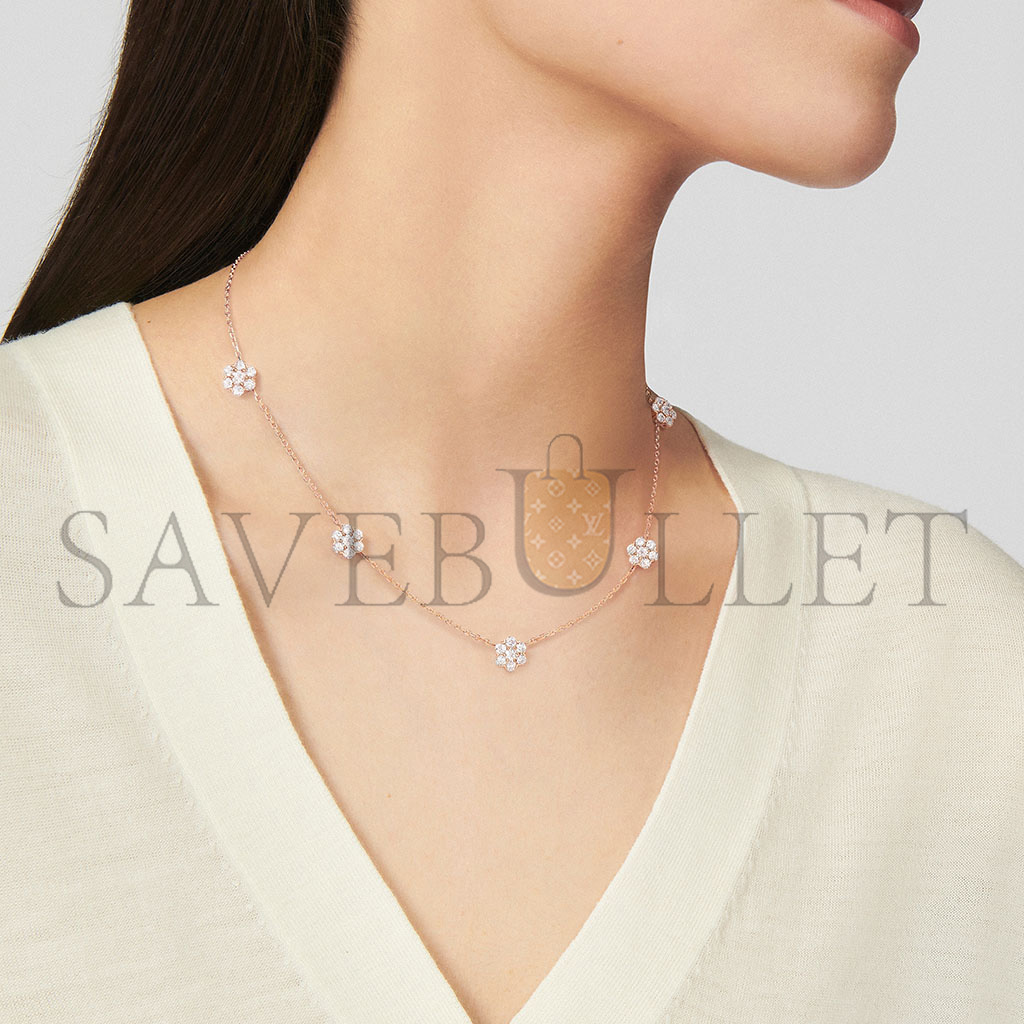 VAN CLEEF ARPELS FLEURETTE NECKLACE, 5 FLOWERS VCARPEBE00